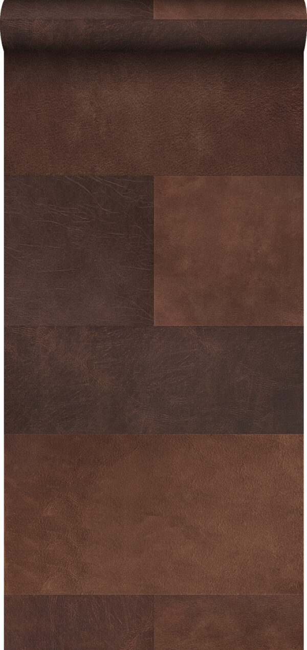 Origin Wallcoverings mittevilt tapeet XXL plaatmotiiv nahkpruun - pruun
