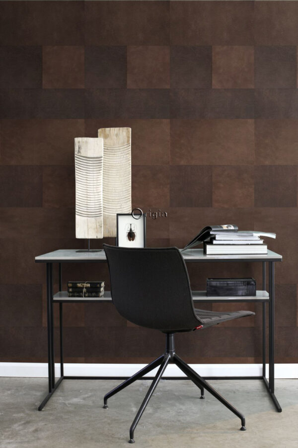Origin Wallcoverings mittevilt tapeet XXL plaatmotiiv nahkpruun - pruun