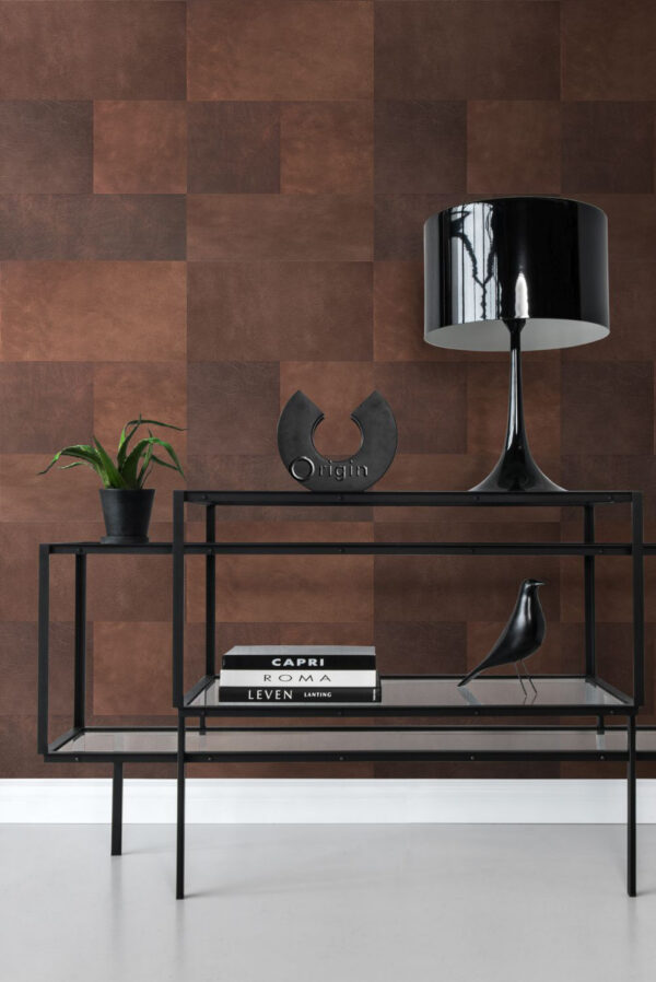 Origin Wallcoverings mittevilt tapeet XXL plaatmotiiv nahkpruun - pruun