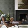 Origin Wallcoverings mittekoeline XXL plaadimotiiv nahksarnane tume roheline