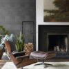 Origin Wallcoverings mittevolditud tapeet XXL plaatmotiiv nahksarnane tumehall