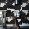 Origin Wallcoverings mittekootud tapeet XXL lehmanahk imitatsioon must-valge