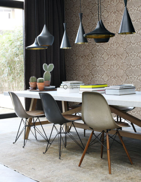 Origin Wallcoverings isekleepuv seinapilt madu nahk - pruun