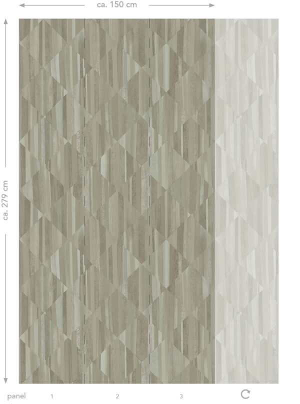 Origin Wallcoverings 3D puidumustriga isekleepuv fototapeet - taupe