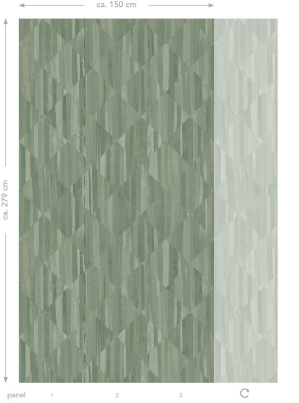 Origin Wallcoverings 3D puidumuster fototapeet - hallikasroheline