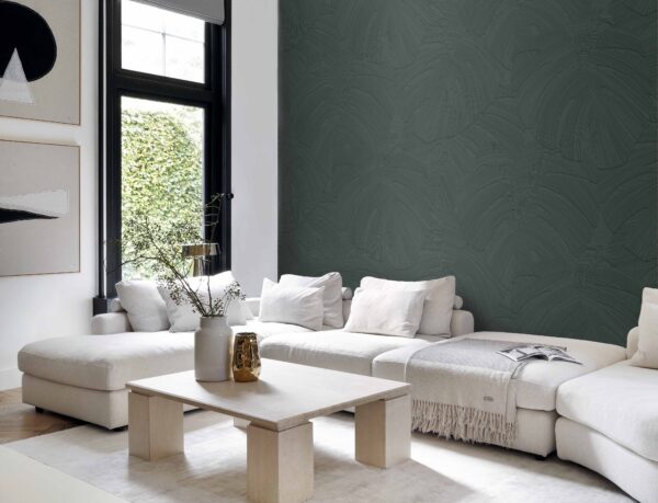 Origin Wallcoverings tropilised lehed fototapeet - tume roheline