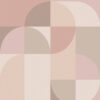 Origin Wallcoverings fototapeet Bauhaus stiilis ringid - beež ja roosa