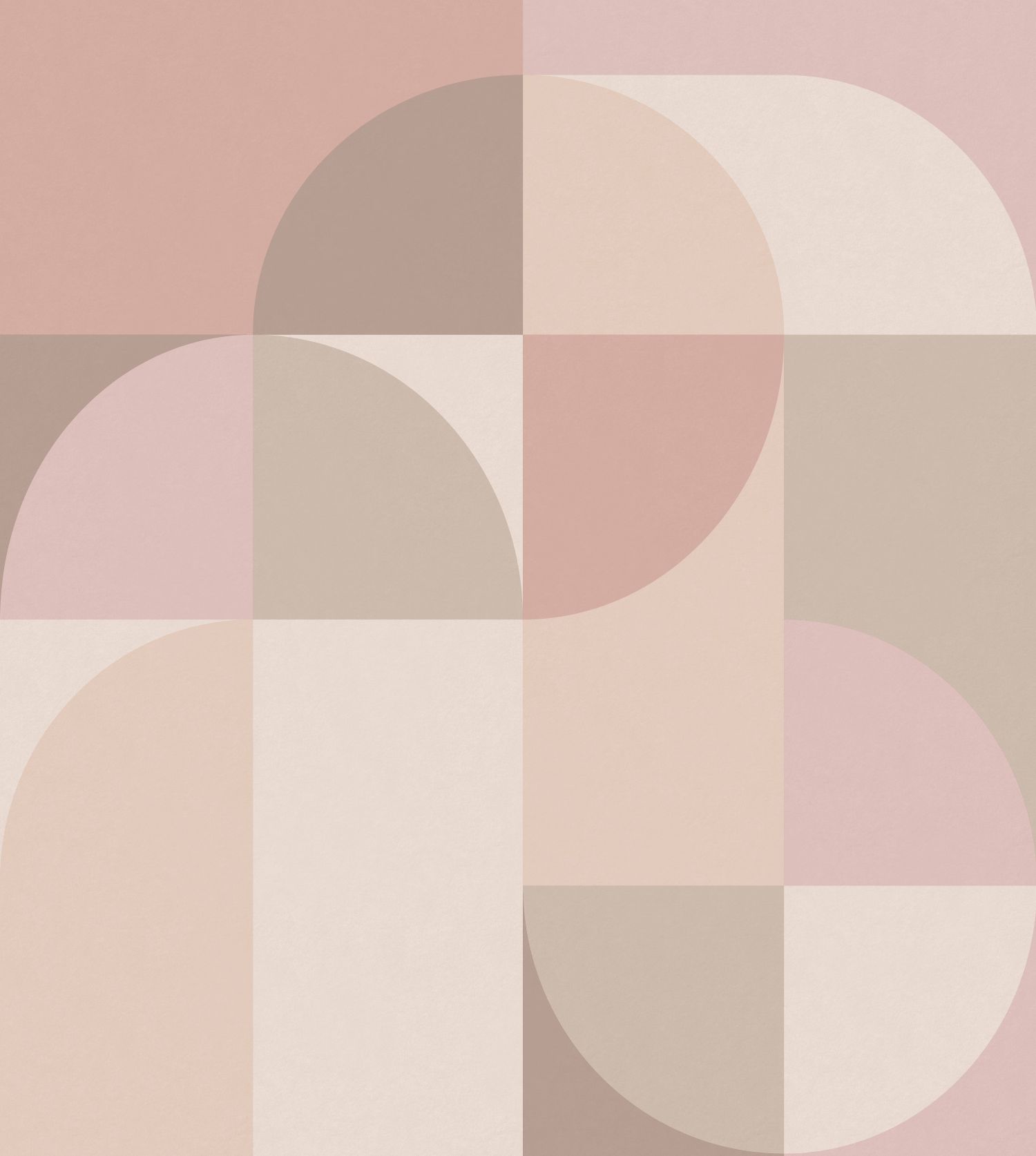 Origin Wallcoverings fototapeet Bauhaus stiilis ringid - beež ja roosa