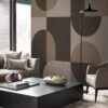 Origin Wallcoverings Bauhaus stiilis fototapeet - pruun