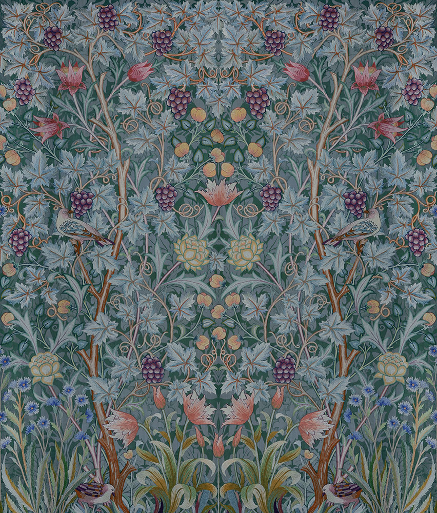 Midbec Vine Embroidery pilttapeet - Roheline