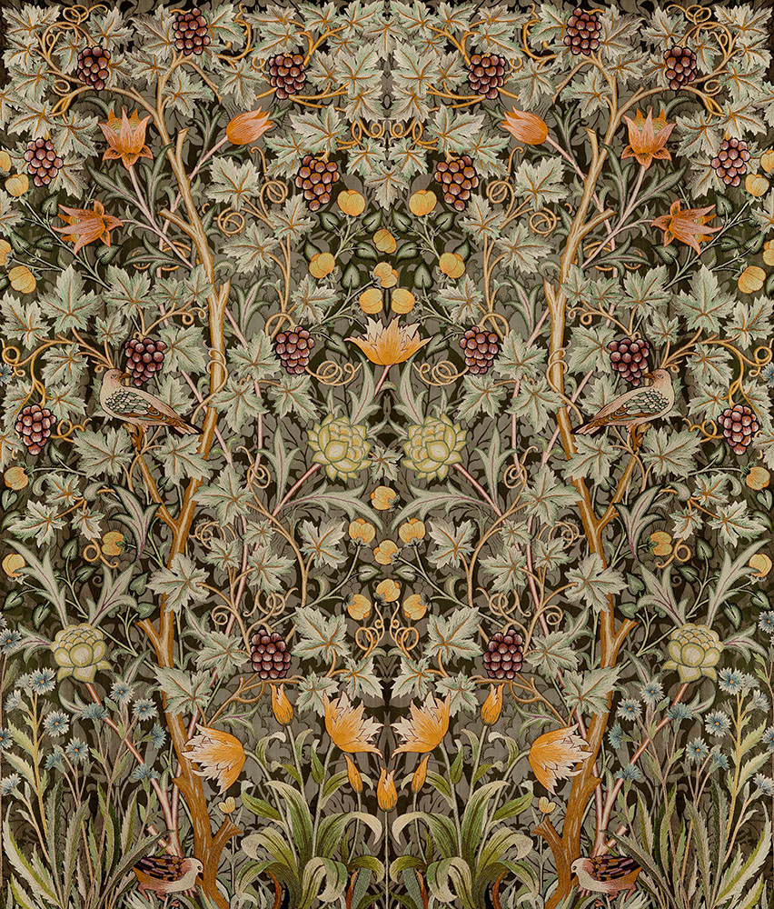 Midbec Vine Embroidery pilttapeet - Pruun