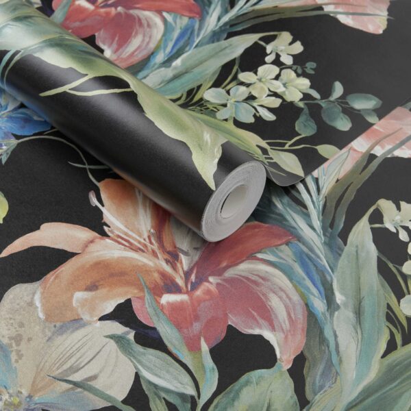1838 Wallcoverings tapeet Lilliana Jet