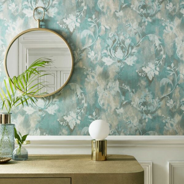 1838 Wallcoverings tapeet Ornamenta Aqua