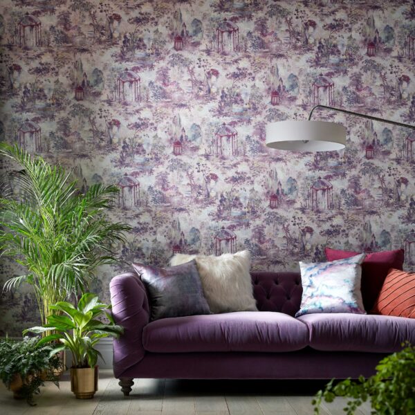 1838 Wallcoverings tapeet Pavilion Rose