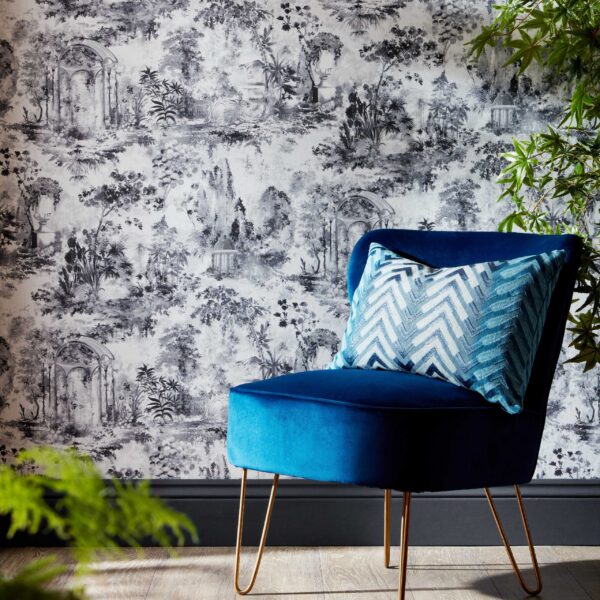 1838 Wallcoverings tapeet Pavilion Stone