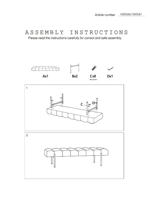 White Label Living söögipink Jethro 180