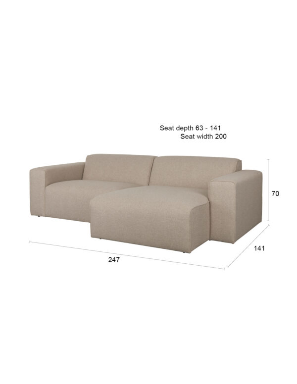 Zuiver Concept parempoolne diivan Milka