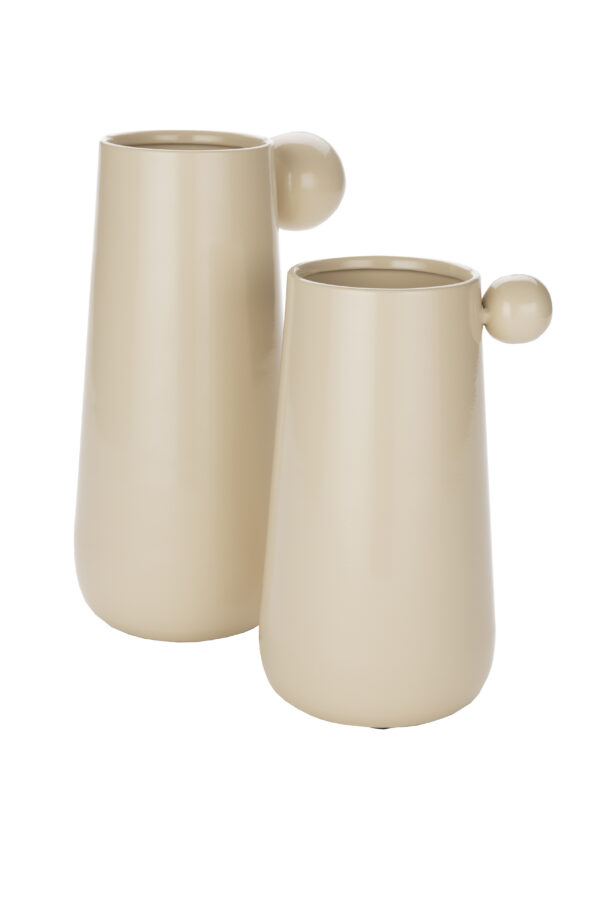 Dutchbone vaas Dot M Beige