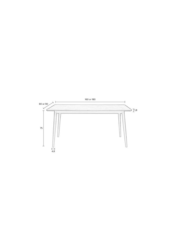 White Label Living söögilaud Fabio