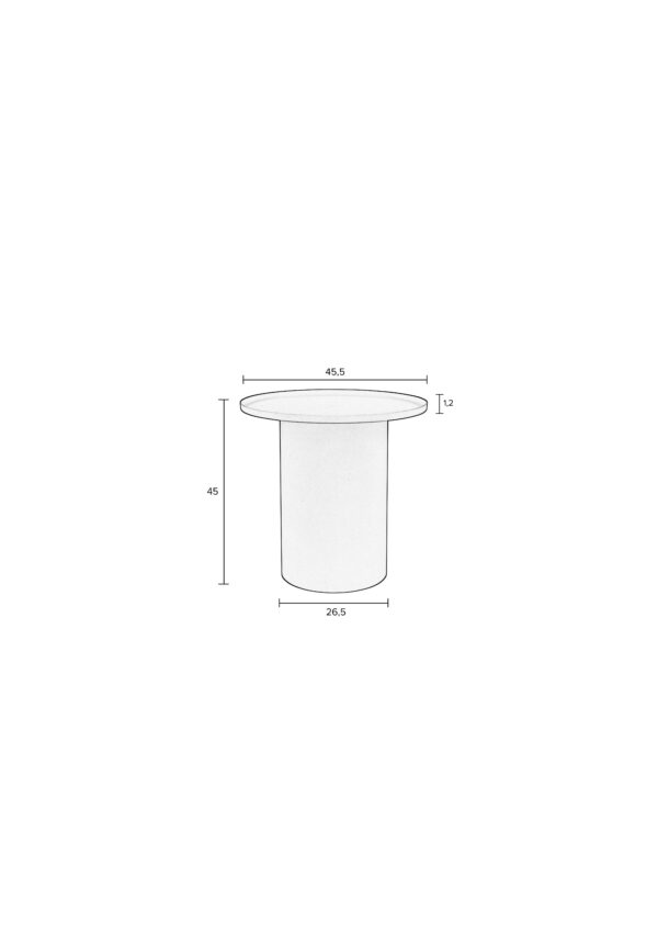 White Label Living ümmargune abilaud Sverre