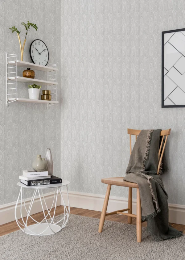duro tapeet linjelek, vitgrå