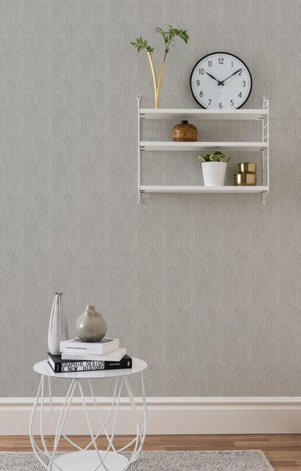 duro tapeet linjelek, gråvit