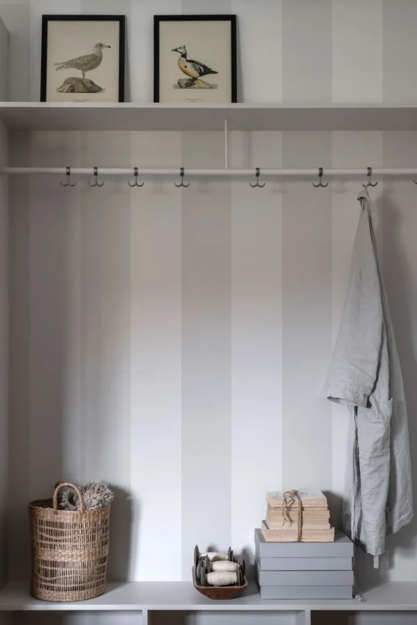 duro tapeet bred rand, grå