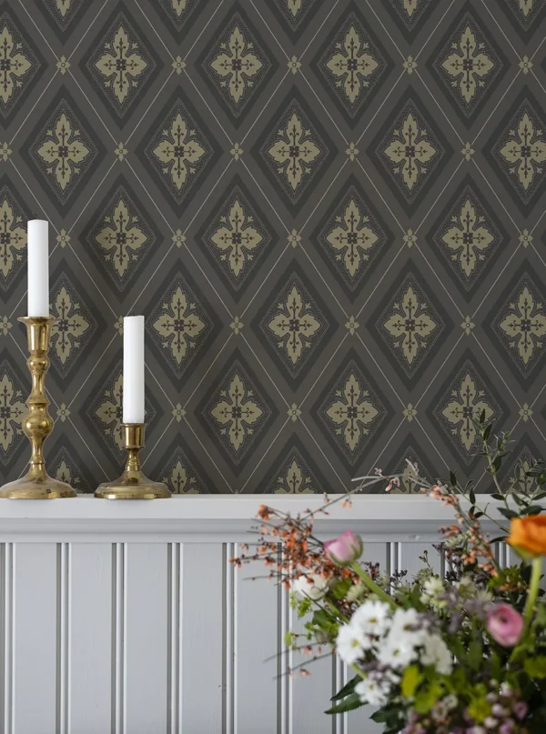 duro tapeet astrid, svart/guld