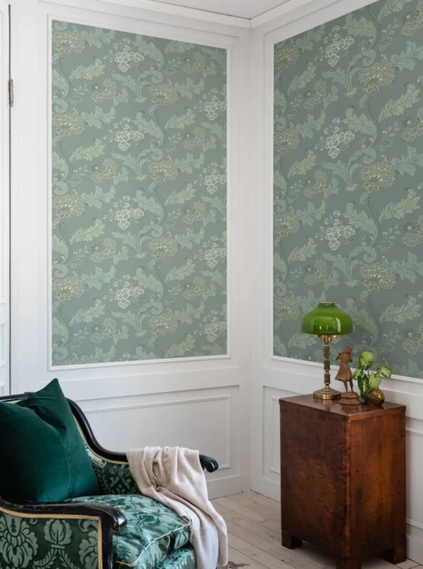 duro tapeet lydias gård, grön duro tapeet lydias gård, grön