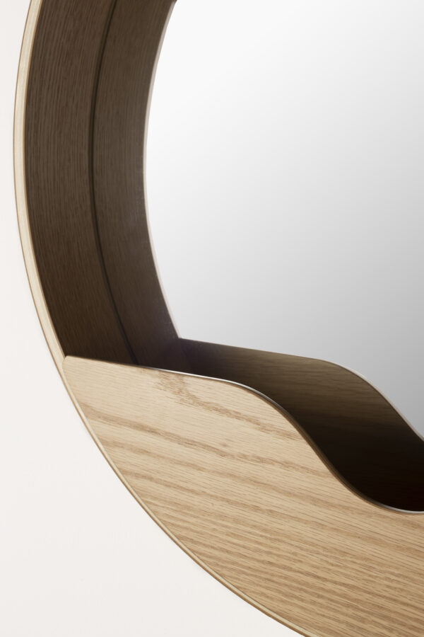 Zuiver ümmargune seinapeegel 40 Brown