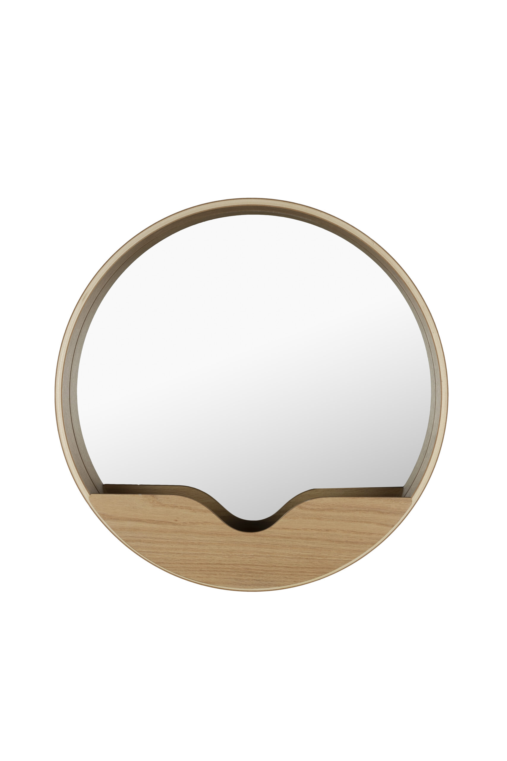 Zuiver ümmargune seinapeegel '60 Brown