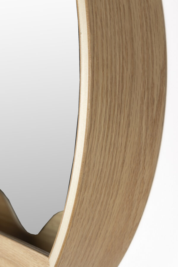 Zuiver ümmargune seinapeegel '60 Brown