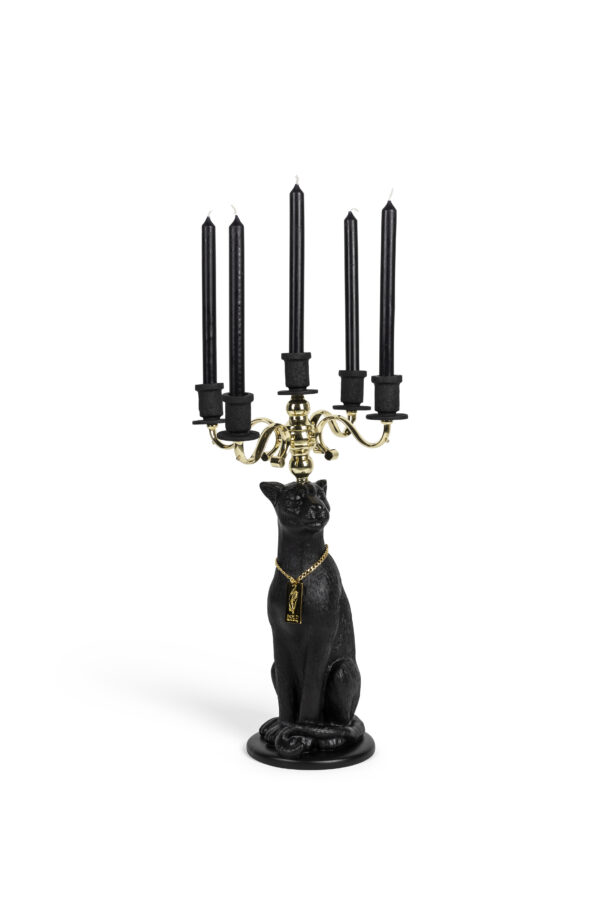 bm83006_02 Bold Monkey pantri küünlahoidja Proudly Crowned Panther