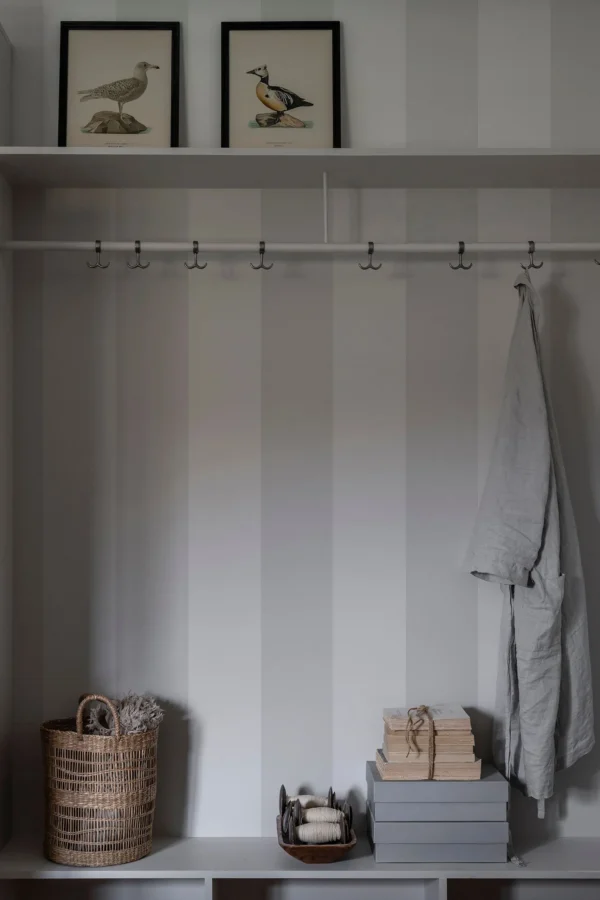 duro tapeet bred rand, grå