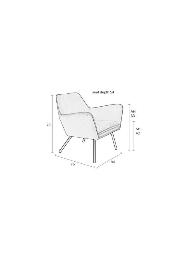 Zuiver tugitool Lounge Chair Bon